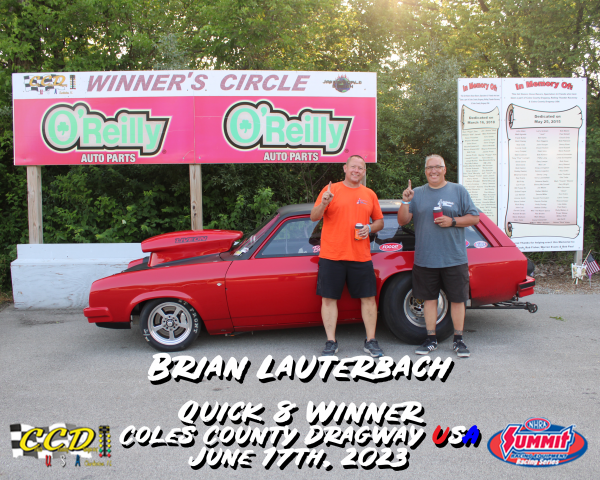 Brian Lauterbach Quick 8 Win June 17, 2023