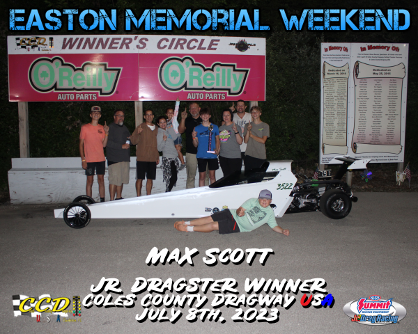 Max Scott Jr. Dragster Win July 08, 2023