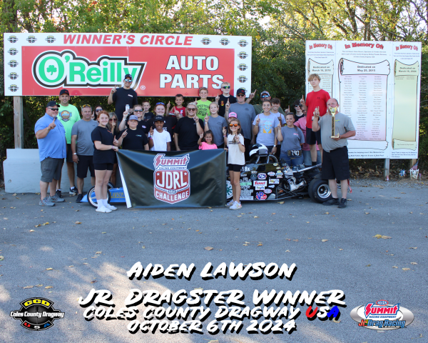 Jr. Dragster Winner - Aiden Lawson