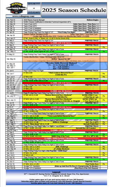 2025 Final Schedule