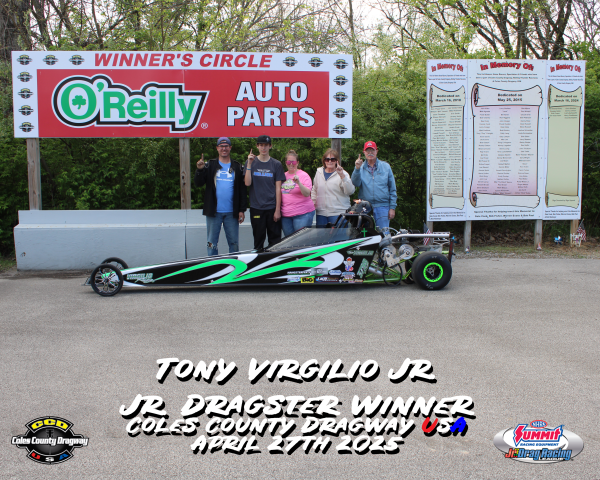 Jr. Dragster Winner - Tony Virgilio Jr.