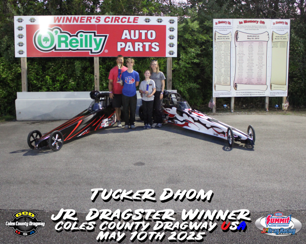 Jr. Dragster Winner - Tucker Dhom