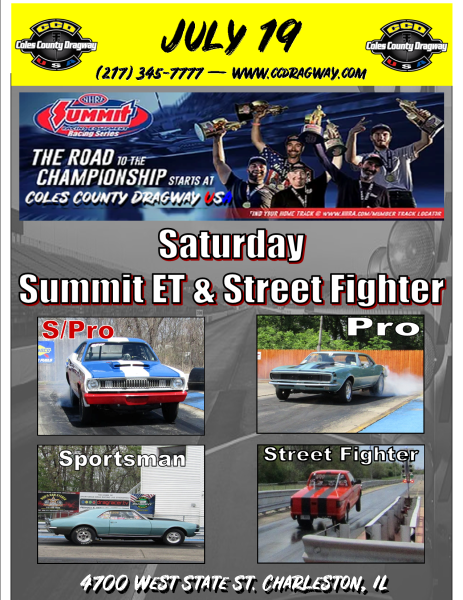 Coles County Dragway Weekly Flyer Preview