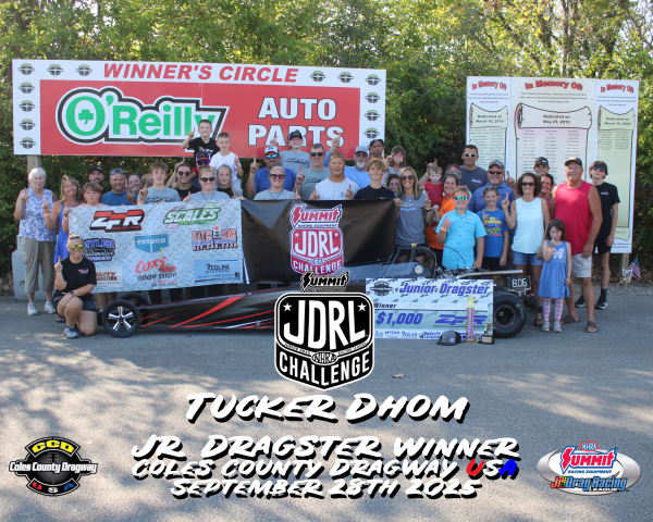 Jr. Dragster Winner - Tucker Dhom