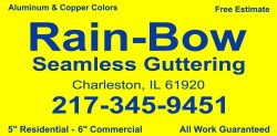 Rain-Bow Guttering - Rain-Bow Seamless Guttering provides residential and commercial seamless gutter services in the Charleston, IL area.